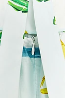 ROBE EN POPELINE IMPRIMÉE CITRONS