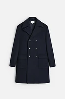 DOUBLE-BREASTED WOOL - CASHMERE COAT