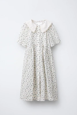 FLORAL PRINT PETER PAN COLLAR DRESS