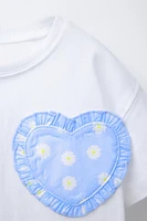 HEART PRINT T-SHIRT