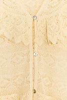 BLOUSE EN MAILLE POINTELLE À VOLANTS