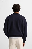 CROPPED FIT 100% WOOL SWEATER