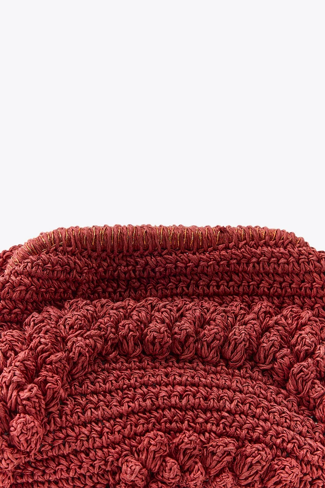 SMALL KNOTTED WOVEN BAG