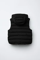 HOODED PUFFER VEST