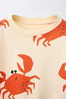 ENSEMBLE DE JOGGING T-SHIRT ET BERMUDA CRABES