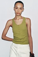 TOP EN COTON BOUTONNÉ