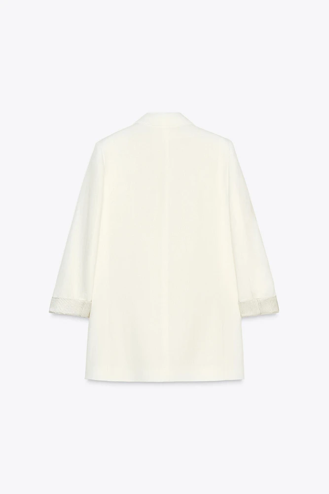 BLAZER AVEC LIN POIGNETS IMPRIMÉS