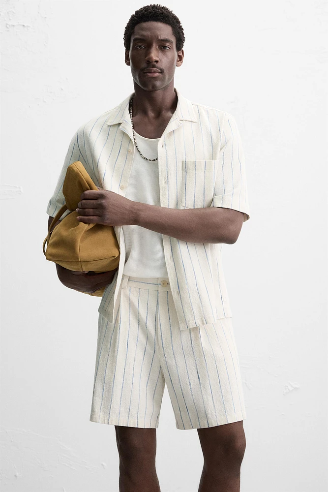 CHEMISE STRUCTURE À RAYURES