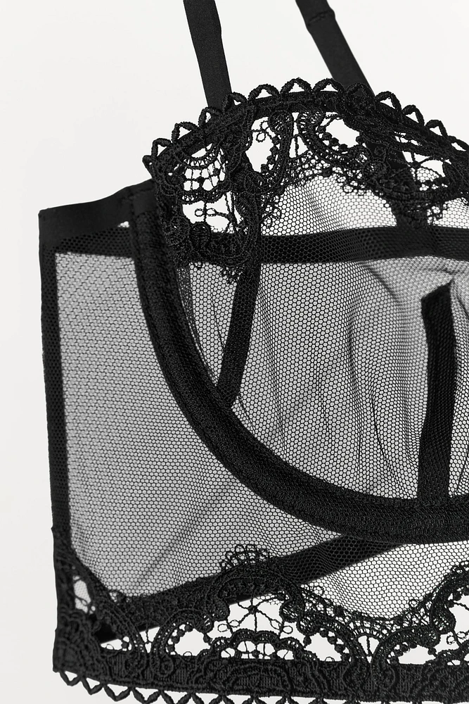 SOUTIEN-GORGE MESH ARMATURES DENTELLE