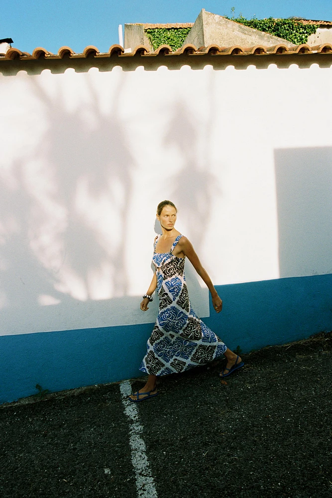 ROBE MI-LONGUE IMPRIMÉE