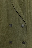 LINEN BLEND DOUBLE BREASTED BLAZER