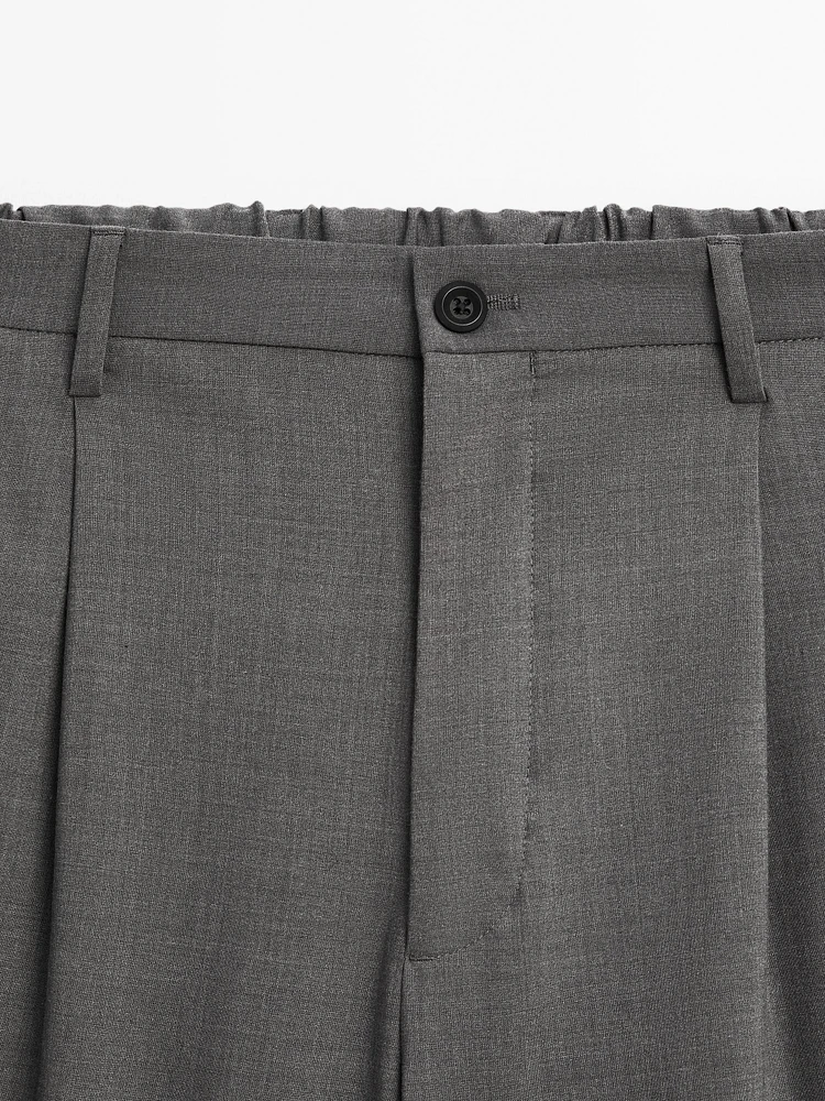 Pantalon relaxed fit à pinces