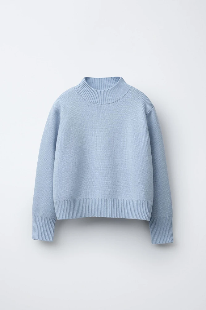 MOCK NECK KNIT SWEATER