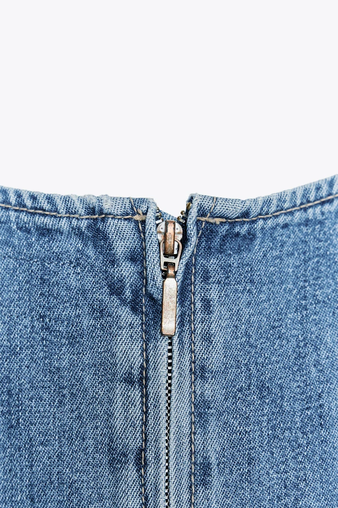 ROBE EN JEAN TRF À GODETS