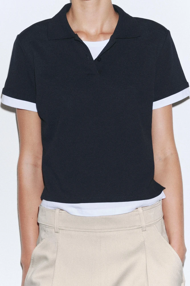 COMBINATION POLO TOP