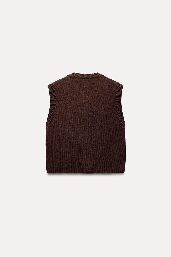 SMOOTH KNIT VEST TOP