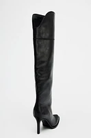 XL OVER THE KNEE HEELED BOOTS