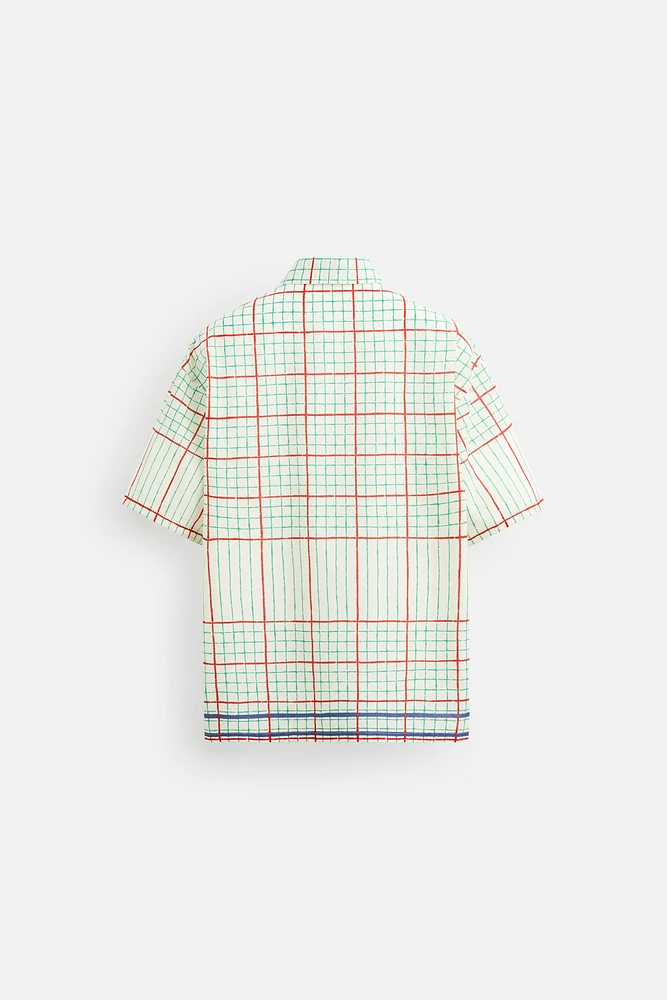 CHEMISE BOXY FIT À CARREAUX