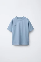 HEAVY WEIGHT EMBROIDERED TEXT T-SHIRT