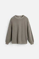 RELAXED FIT STRUCTURE SWEATER