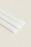 SET OF DECORATIVE CYLINDRICAL LONG CANDLES (SET OF 6)