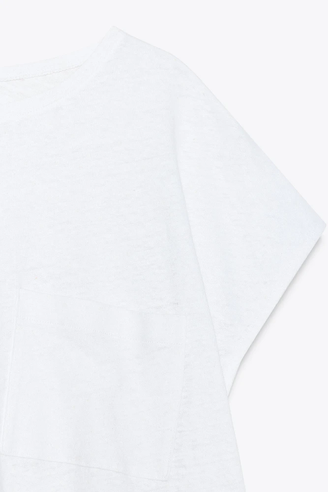 LINEN T-SHIRT WITH POCKET