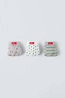 3-6 YEARS/ THREE-PACK OF PRINTED BOXERS