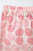 9-18 MOIS/ ENSEMBLE IMPRIMÉ FLEURS KIMONO ET BERMUDA