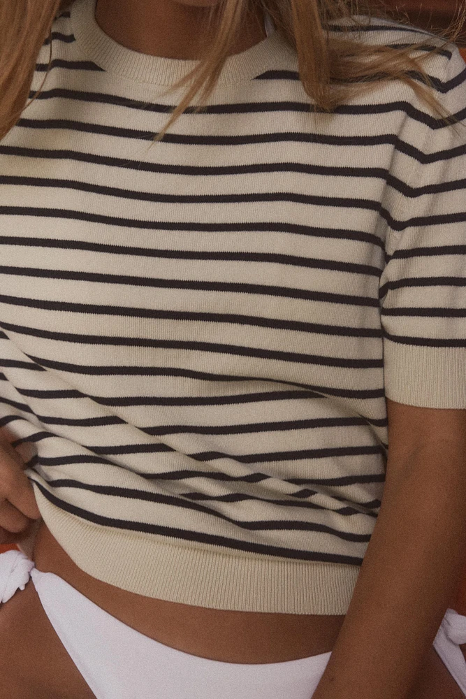 STRIPED KNIT TOP