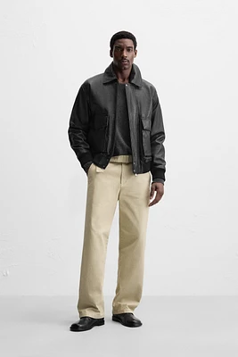 STRAIGHT FIT BELTED PANTS