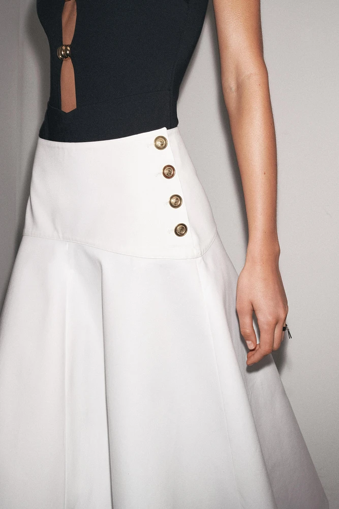 ZW COLLECTION BUTTON CAPE SKIRT