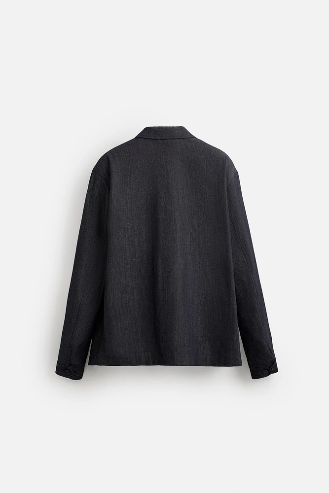 DENIM POCKET OVERSHIRT