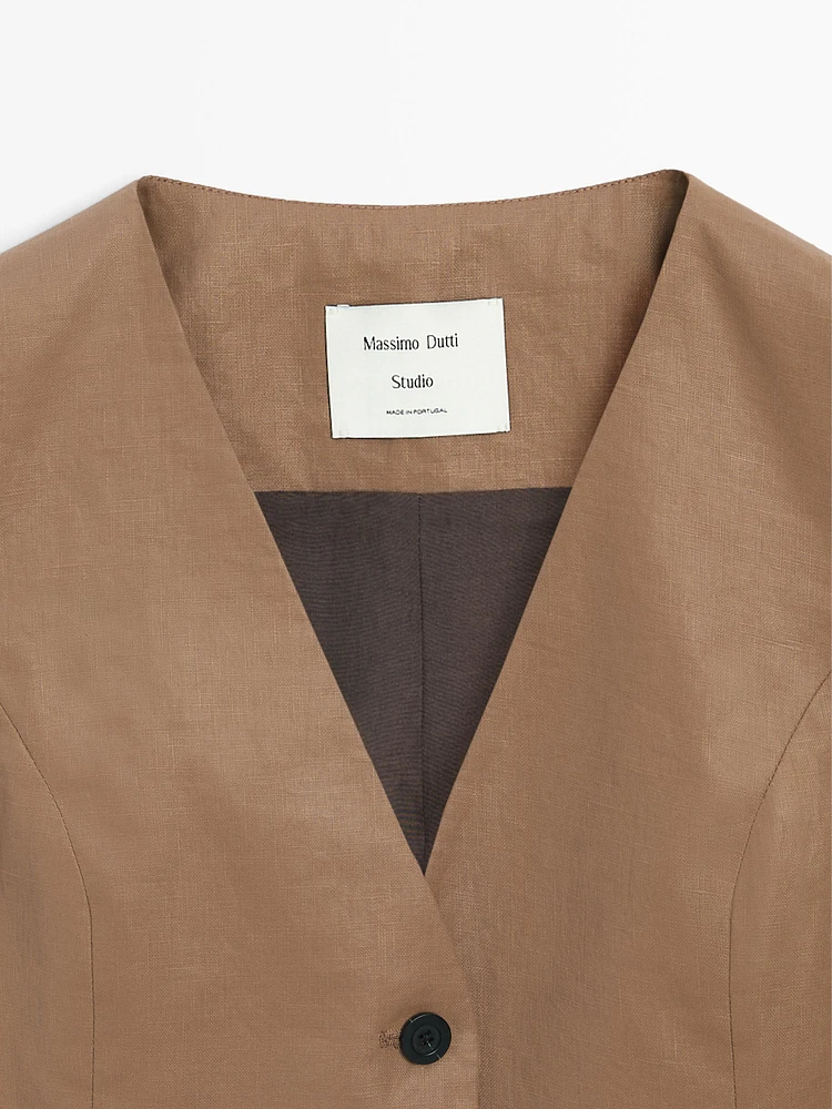 Cotton blend waistcoat - Studio