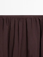 Pleated balloon midi skirt