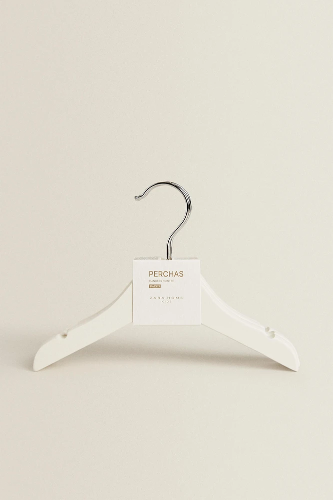 PACK OF WOODEN BABY HANGERS (PACK OF 3)