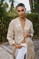 SEQUIN KIMONO COAT