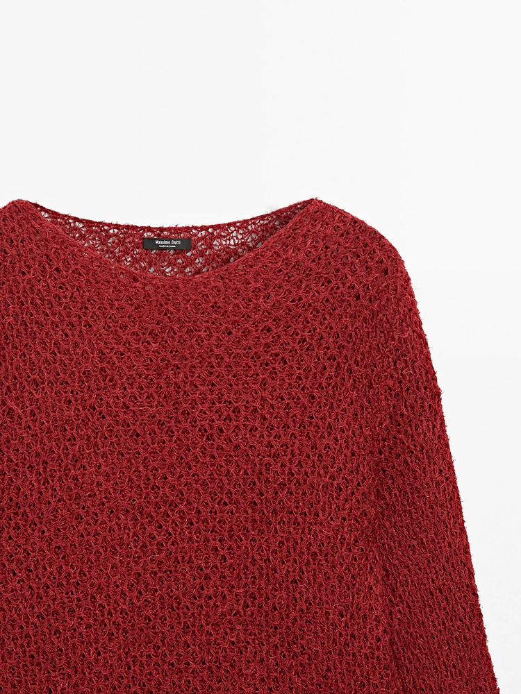 Pull maille ajourée et fil