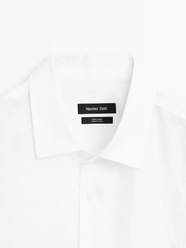 Chemise manches courtes 100 % lin