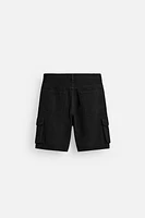 DENIM CARGO SHORTS