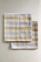 PLAID DYED THREAD NAPKINS (SET OF 2)