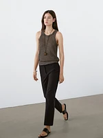 100% linen knit top