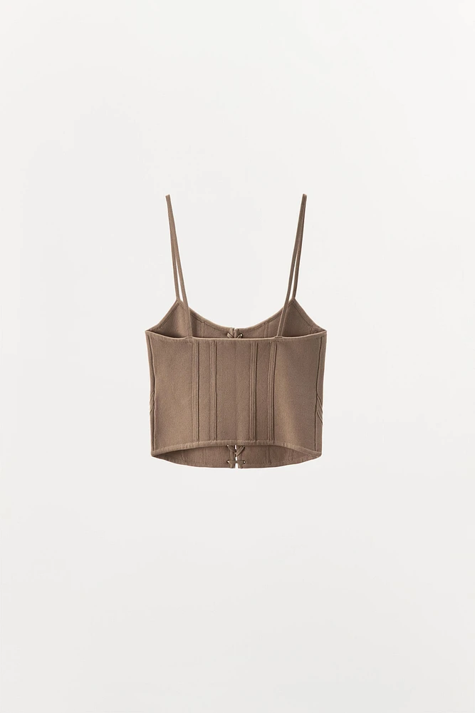 LACED KNIT CORSET