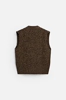 100% WOOL KNIT VEST