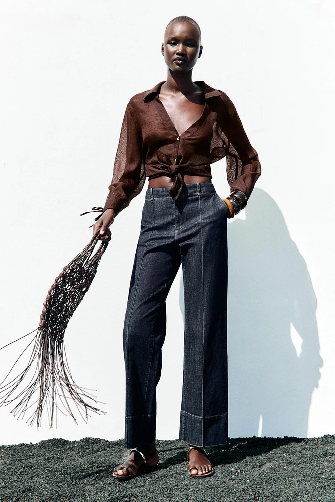 PANTALON BOOTCUT NERVURE