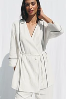 VESTE CROISÉE LISERÉS