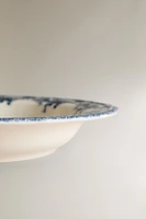 ASSIETTE CREUSE FAÏENCE FLORALE