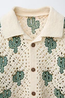 CHEMISE EN MAILLE CROCHET CACTUS