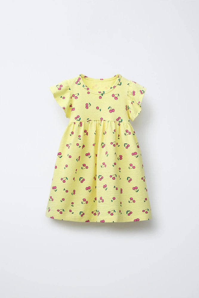 ROBE TEXTURÉE IMPRIMÉE