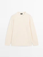 Oversized cashmere V-neck sweater
