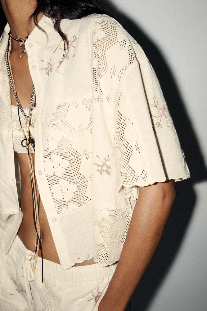 CHEMISE BRODERIES CROCHET